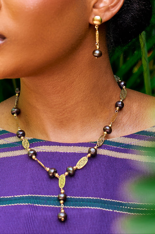 Agbèké | Traditional Coral & Gemstone Jewelry Set